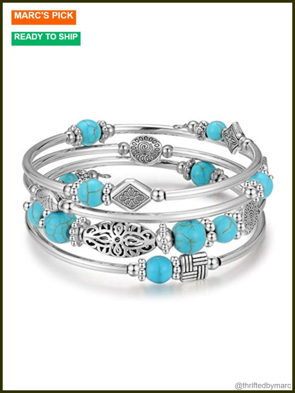 Layered Wrap Bangle Natural Agate Stone Bead Bracelet Gift for Women